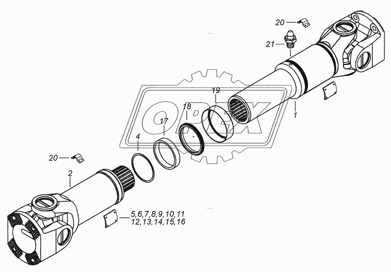 4308-2201011-51 Вал карданный заднего моста